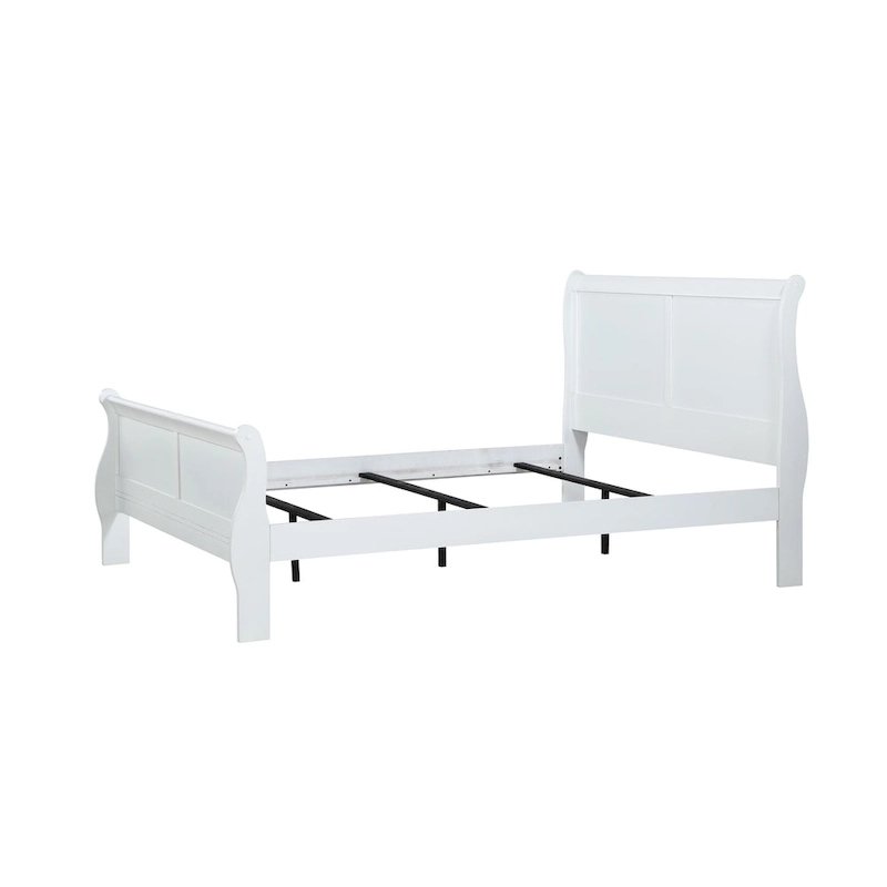 Lillie 4 Piece White Sleigh Bedroom Set