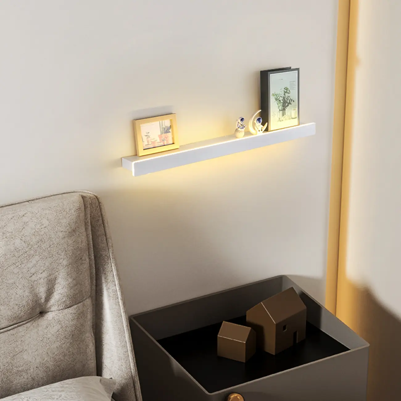 Modern up & Dowm Wall Light with Acrylic Shade Dimmable