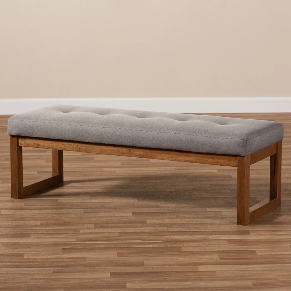 Contemporary Fabric Upholstered Bench by Baxton Studio
