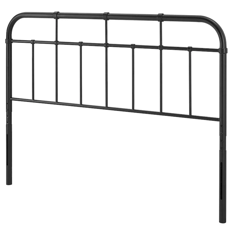 Classic King Size Black Metal Headboard
