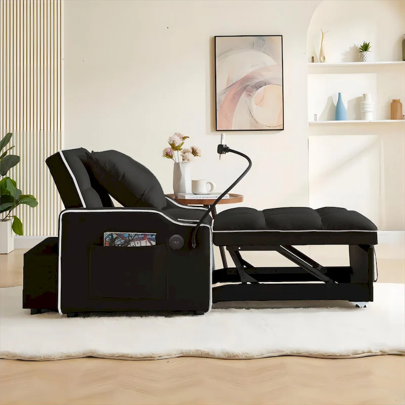 Convertible Sleeper Chair Sofa Bed Adjustable