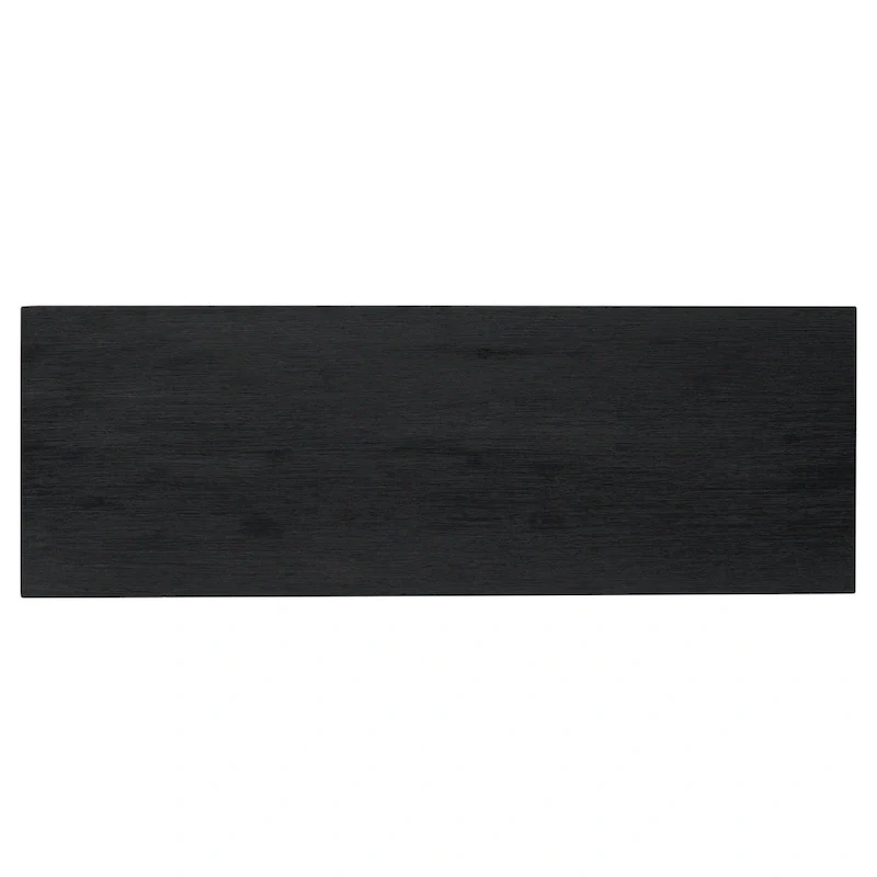 Brown / Drifted Sand / Alto Black Solid Acacia Wood TV Bench, Single