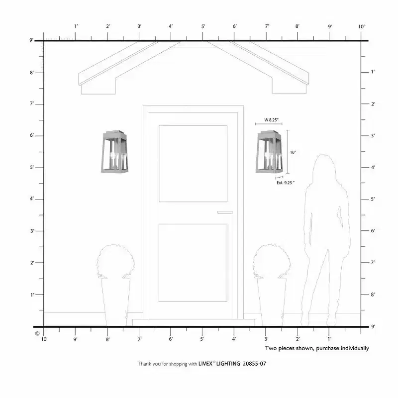 Livex Lighting Oslo 3 - Light Wall Light in Black