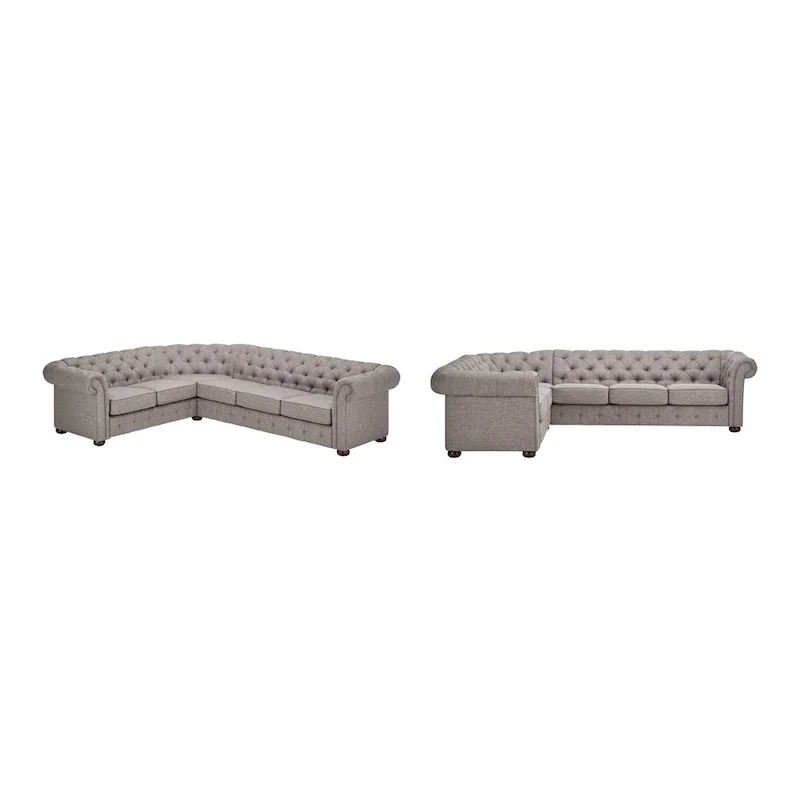 Gdansk 6-Seat L-Shaped Chesterfield Sectional Sofa