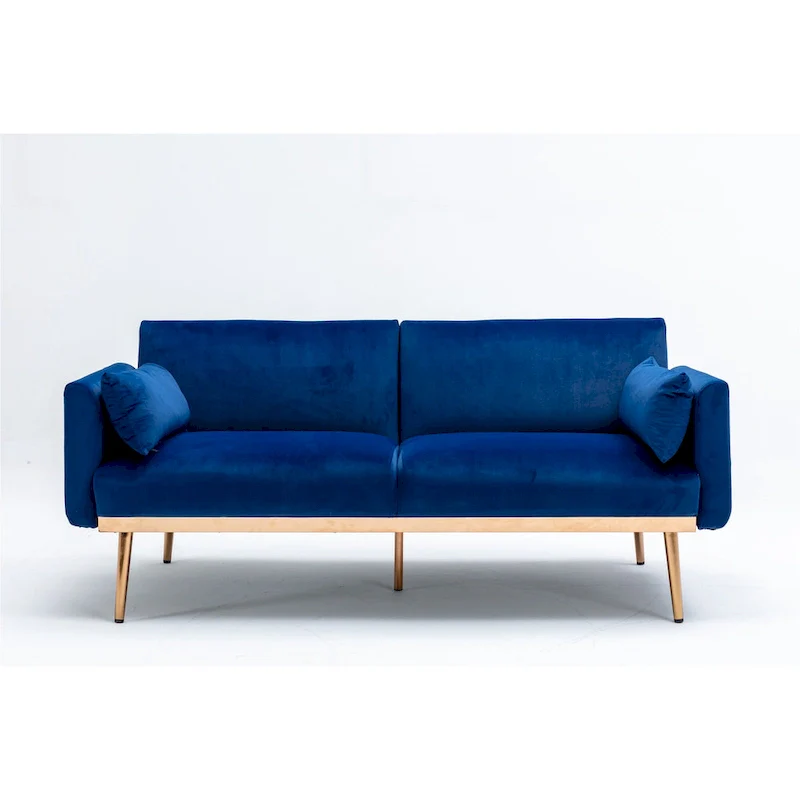 Velvet Upholstered Convertible Loveseats Sleeper Sofa