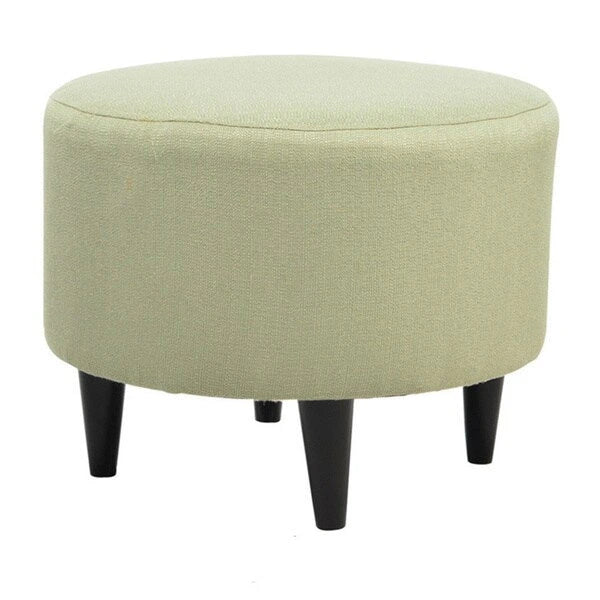 Round Ottoman - Mid-Century Style - Wooden Legs