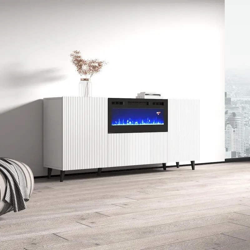 Pafos BL-EF Electric Fireplace 71 Sideboard