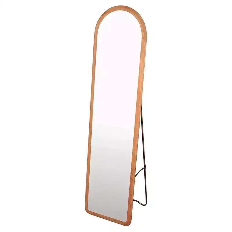 COZAYH Arched Full Length Mirror with Stand, Solid Wood Frame, 59.5 x 16 Inch
