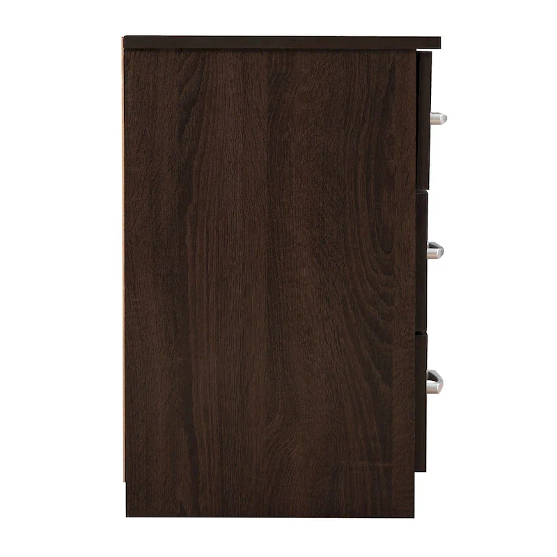3-Drawer Wooden Nightstand