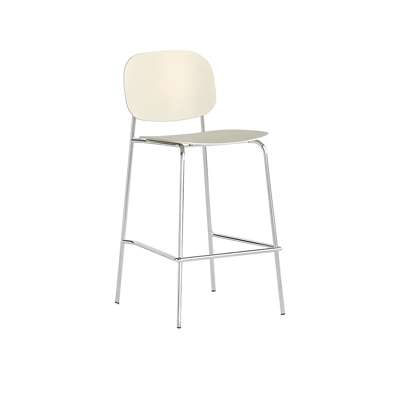 Modern Metal Counter Height Acrylic Bar Stools