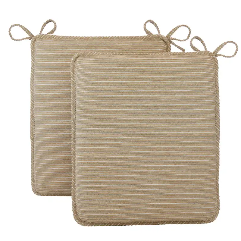 Reversible Chenille Rocking Chair Cushion Set