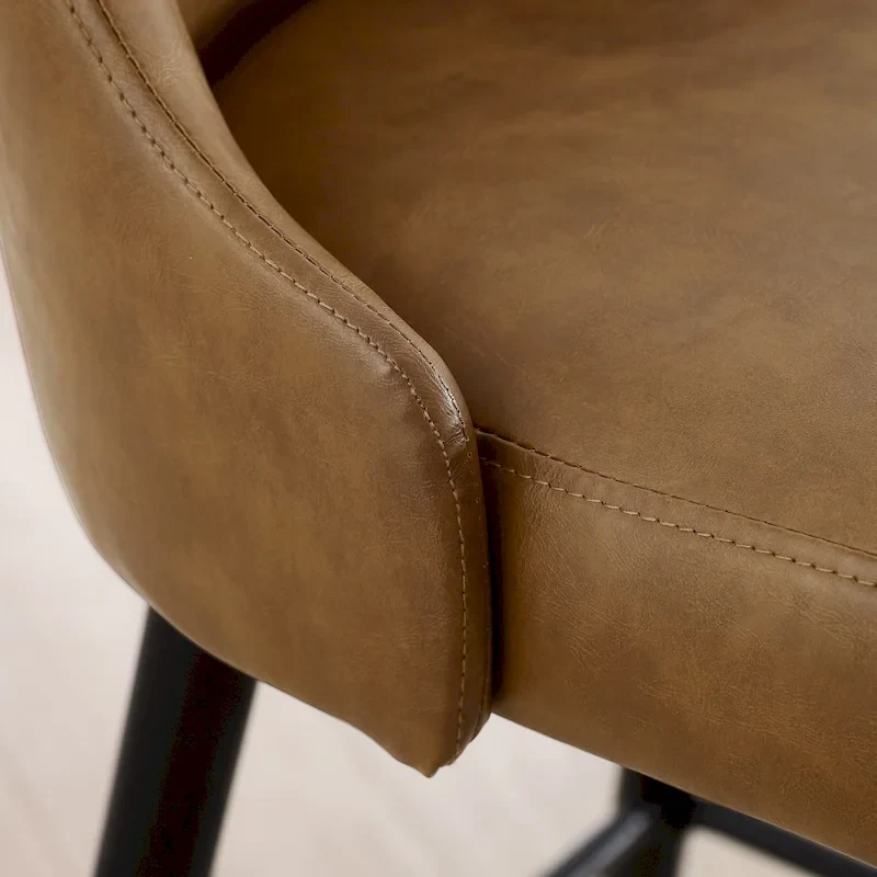 Art Leon Set of 2 Upholstered Counter Height Swivel Barstool