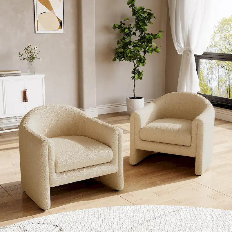 Modern 32.3 wide Upholstered Accent Chairs Set of 2