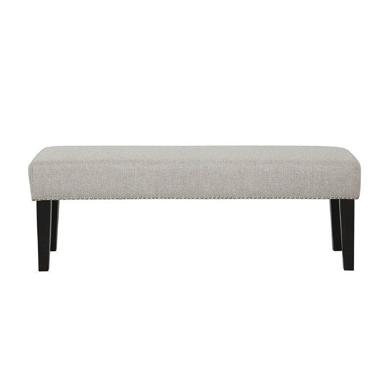 Grafton Home Miley Upholstered Accent Bench w/ Nailhead Trim