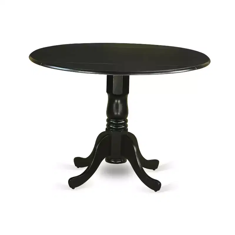 Round Dining Table Set with 2 Chairs - Kitchen Table Set, Black & Navy Blue