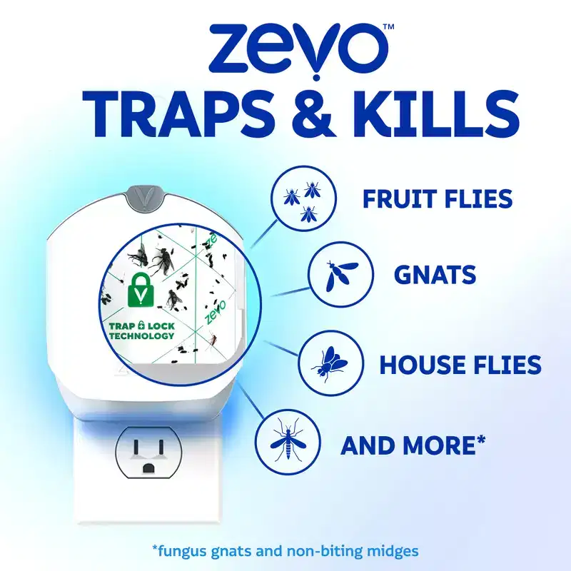 Zevo Plant Flying Insect Trap 3pk Refill White
