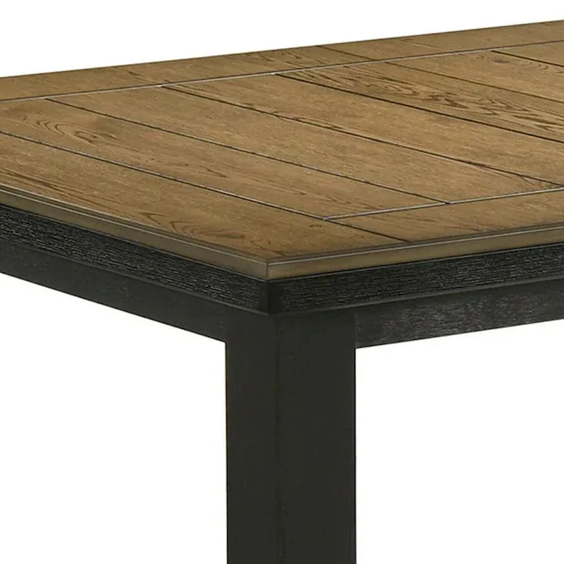 Counter Height Dining Table with Extension Leaf - Seats 6 (Brown)