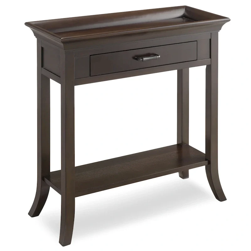 Smoke Gray Console Hall Stand with Drawer