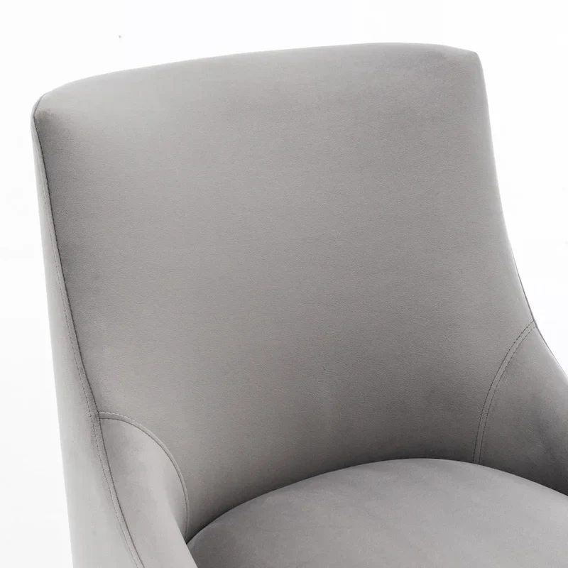 SEYNAR Velvet Upholstered Dining Chair Set of 4, Modern Glam Armless Side Chair