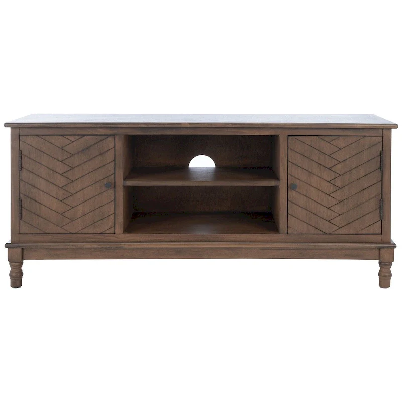2-Door 2-Shelf TV Media Stand with Storage – 47x16x20 in, 4 Color Options