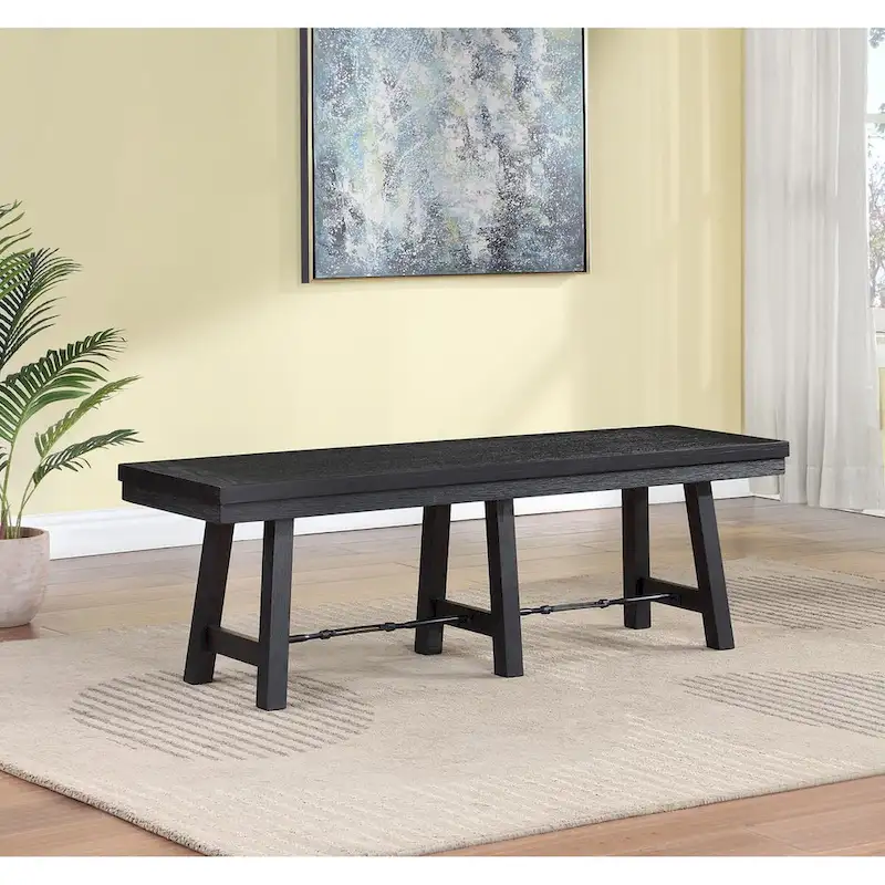 Black Truss Dining Bench
