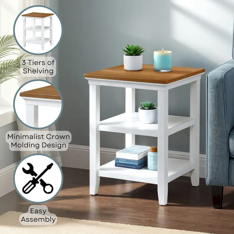 Convenience Concepts Tribeca End Table with Shelves