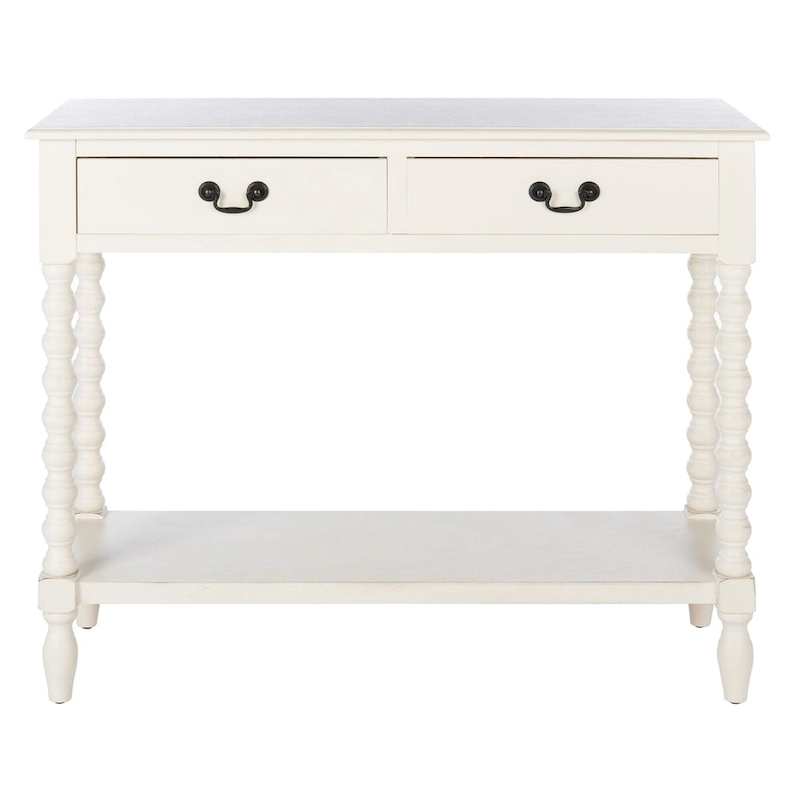 SAFAVIEH Henretta 2-Drawer Console Table - 35.5  W x 13  L x 29.5  H - 35.5  W x 13  L x 29.5  H - 36Wx13Dx30H