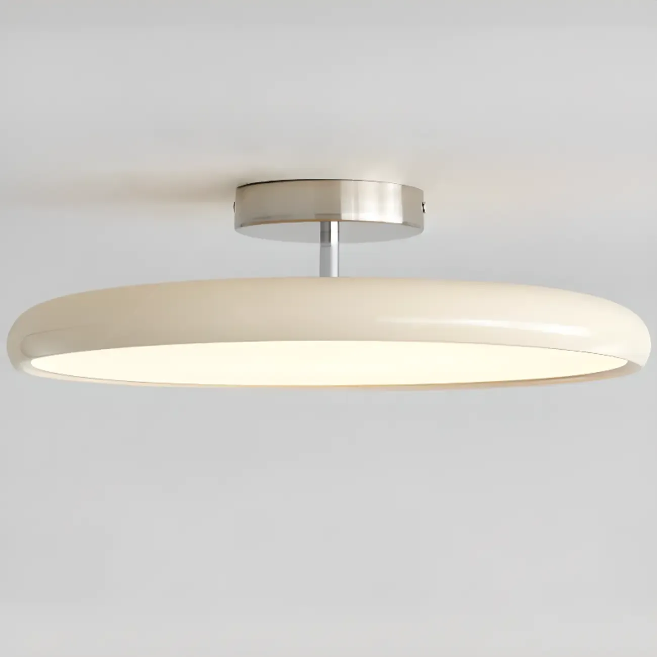 Modern Dimmable Circular LED Semi-Flush Ceiling Light