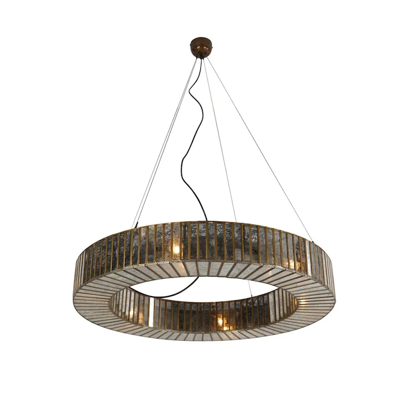 Bali Boho Round Glass Hanging Pendant Light - 3