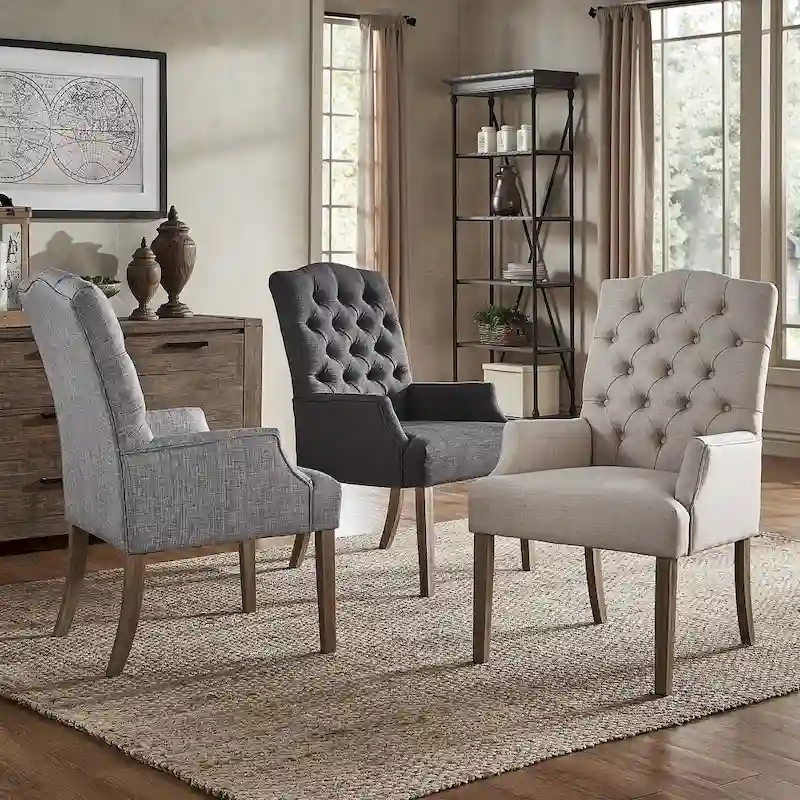 Premium Tufted Dining Chair (with Armrests)