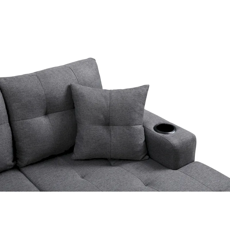 Modern Sectional Sofa with Reversible Chaise
