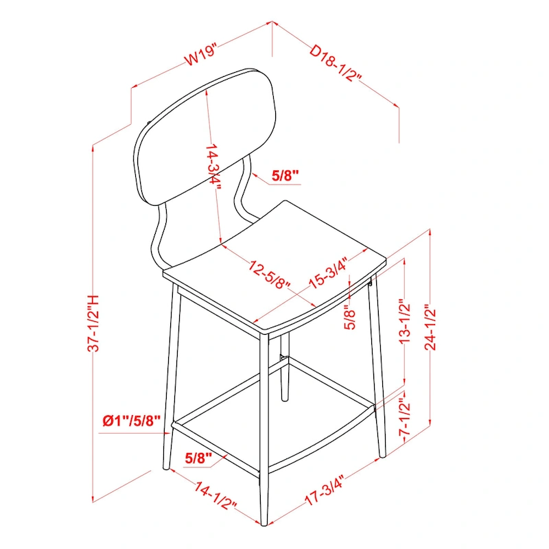 Cairo Industrial Metal 5-Piece Counter Height Dining Table Set by Furniture of America