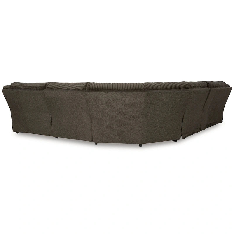 Signature Design by Ashley Top Tier Brown 6-Piece Reclining Sectional with Chaise - 147 W x 134 D x 41 H