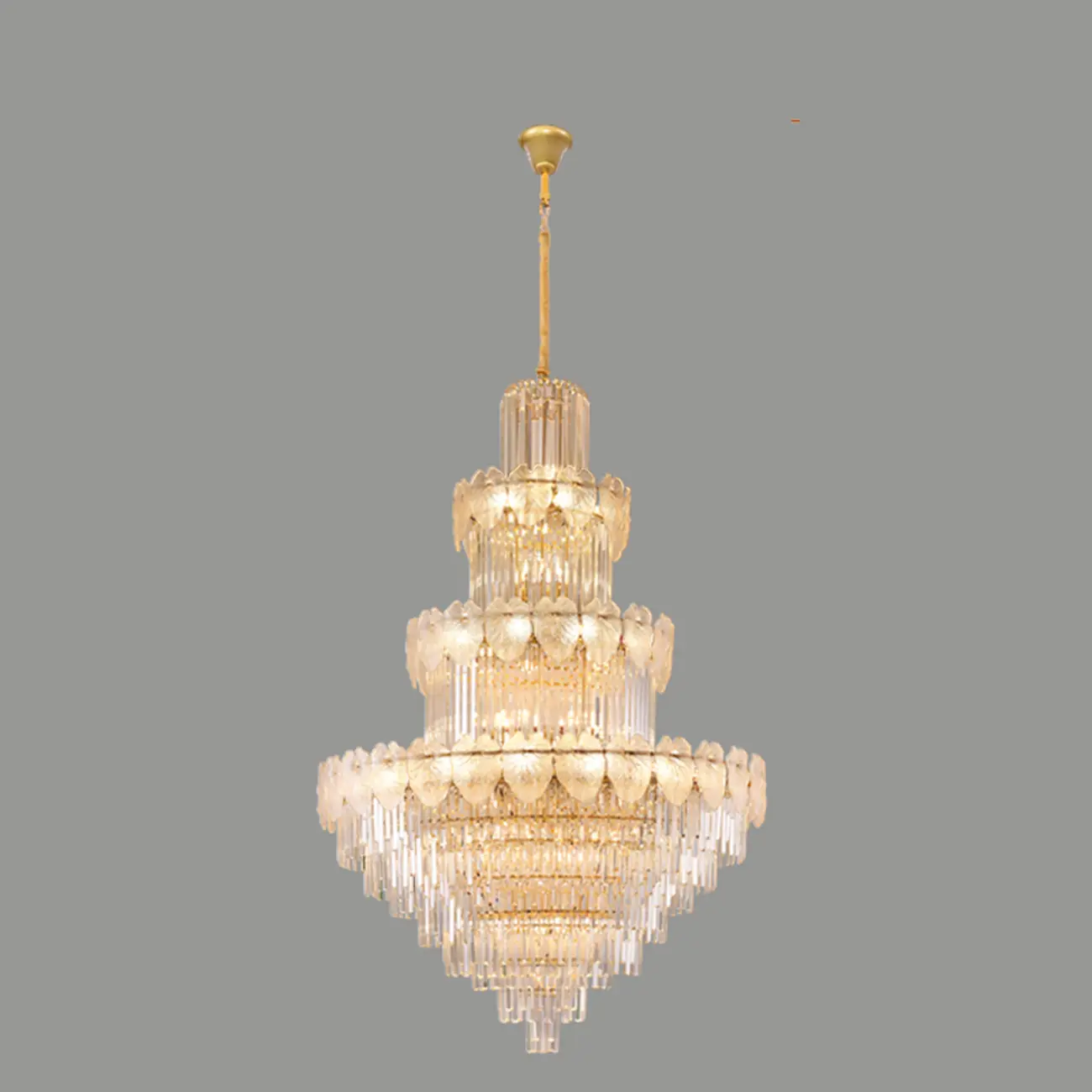 Luxury Crystal Round Chandelier with Elegant Tiered Design
