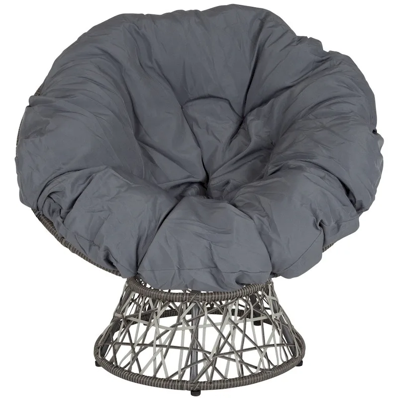 Papasan Swivel Patio Lounge Chair
