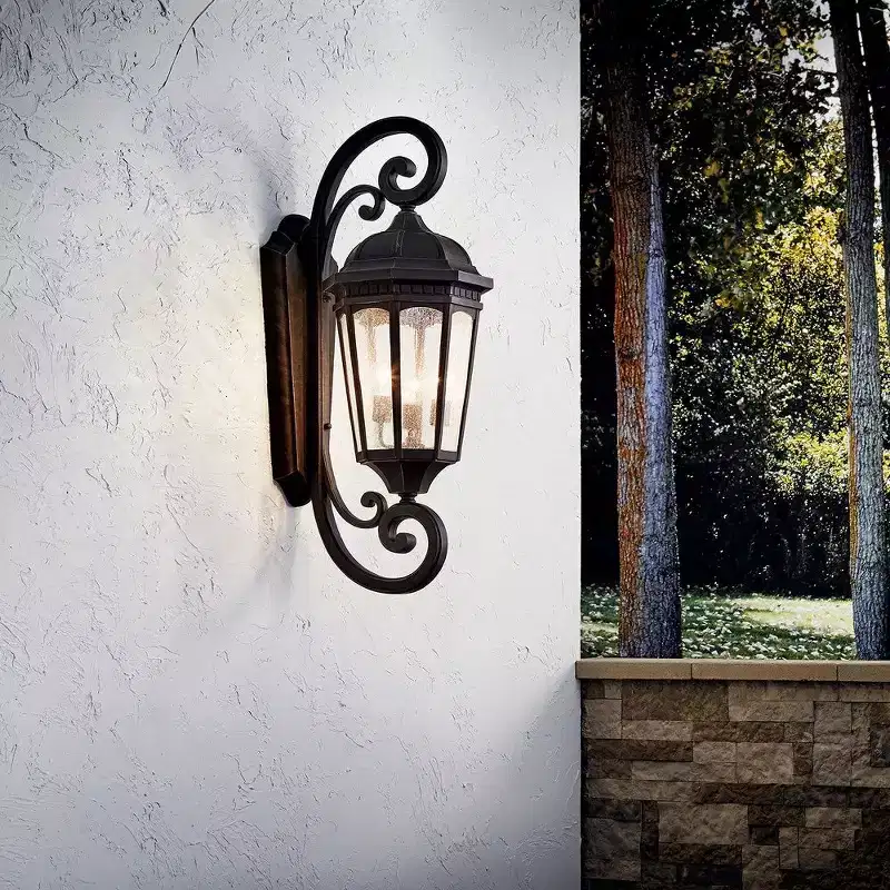 Kichler Lighting Courtyard 3 - Light Wall Light in Textured Black