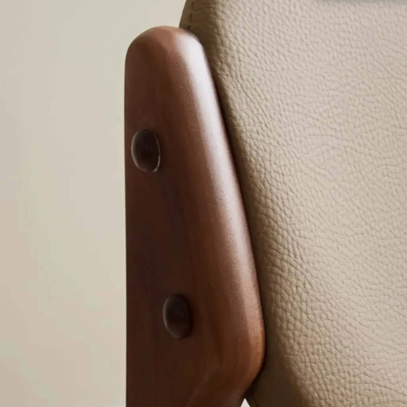 Rustic Open Back Wooden Faux Leather Dining Chair Set of 2