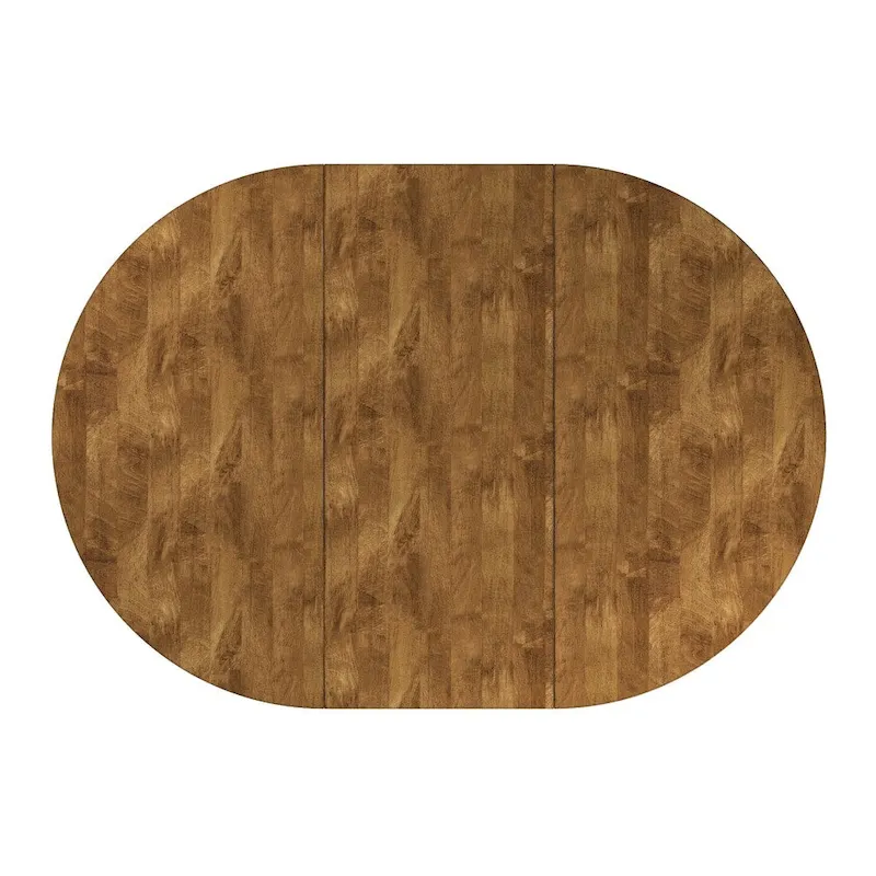 Two-Tone Oval Solid Wood Dining Table