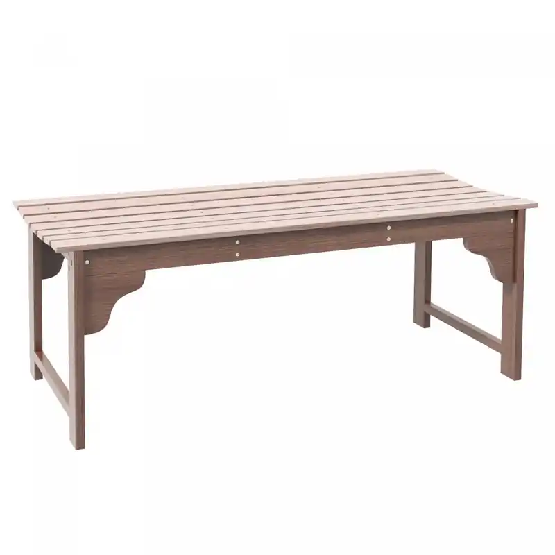 Wooden Garden Stool with Slatted Seat, Front Porch Bench, Outdoor Accent Seating