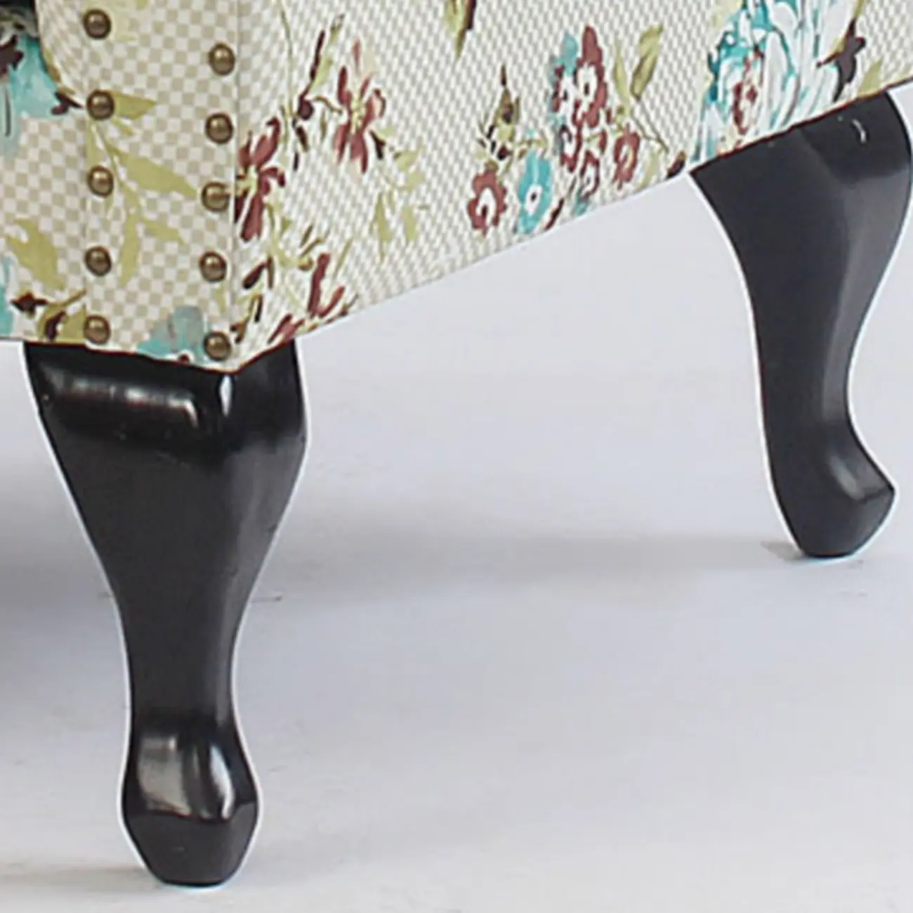 Traditional Leather Wingback Accent Chair with Nailhead Trim