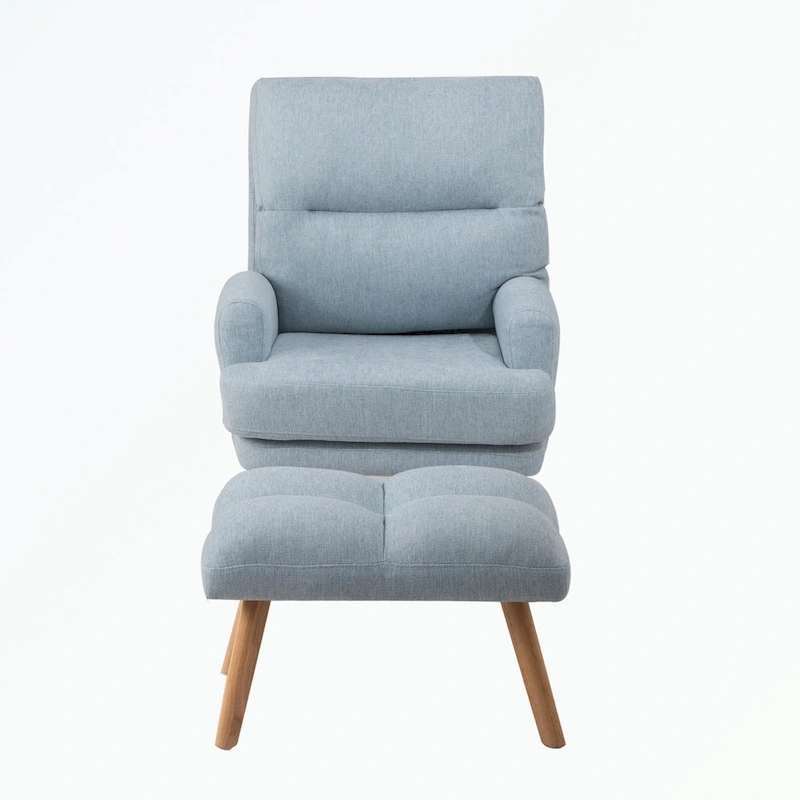 Accent Chair with Ottoman Set, with Adjustable Backrest
