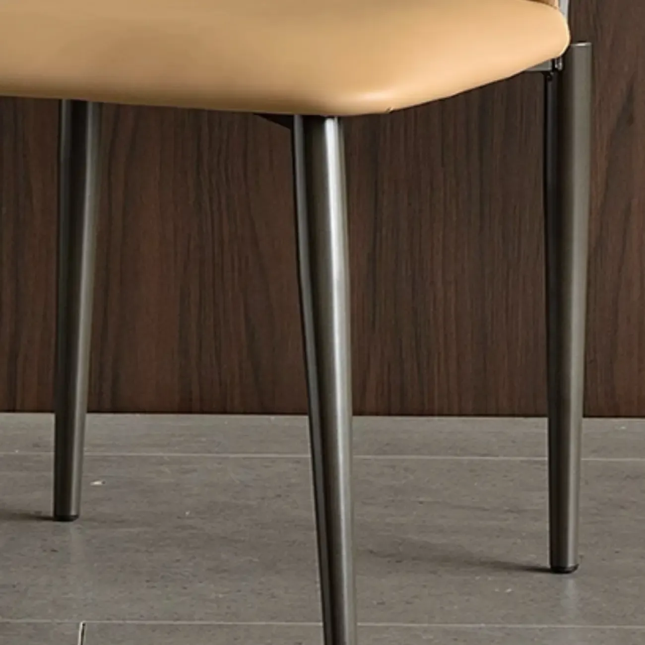 Modern Faux Leather Open Back Armless Dining Chair