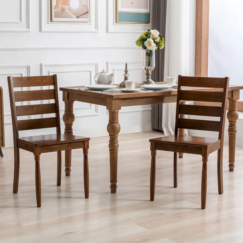 Ladder Back Wooden Dining Chairs