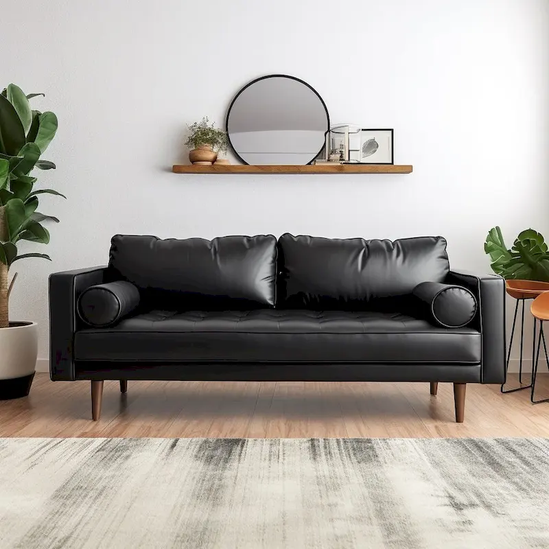 Rumsey 70  Vegan Leather Sofa