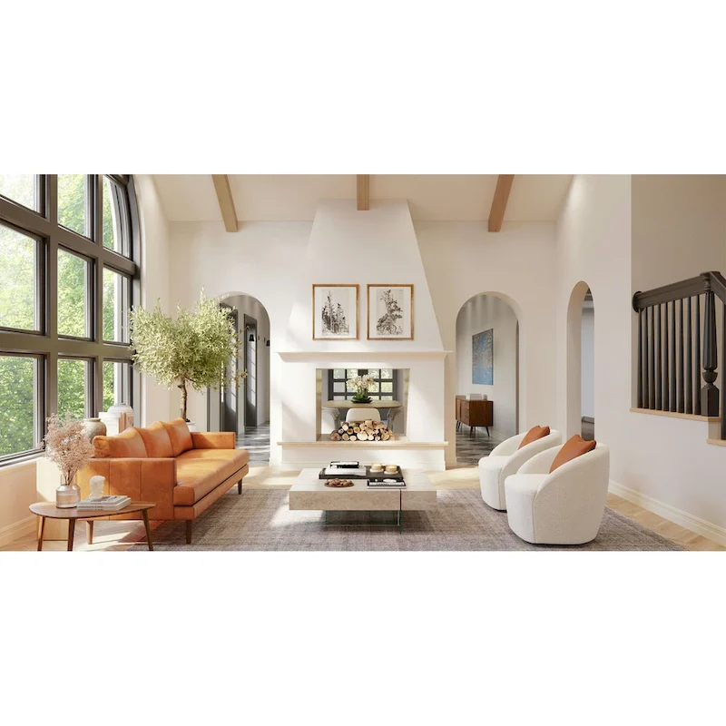 Poly & Bark Girona 88  Sofa - Full Grain Genuine Italian Leather