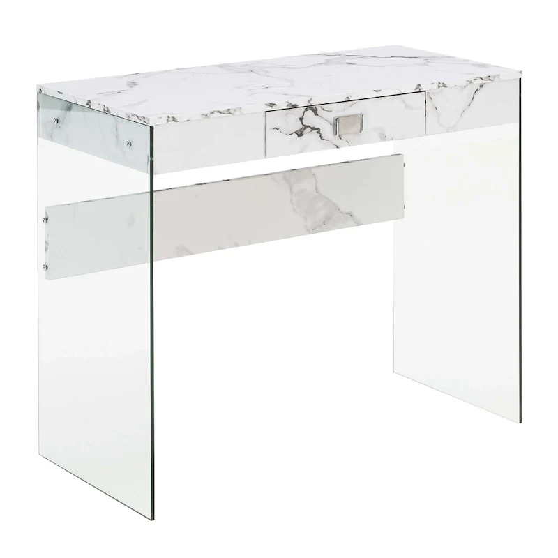 Convenience Concepts SoHo 1 Drawer Glass 36 Desk