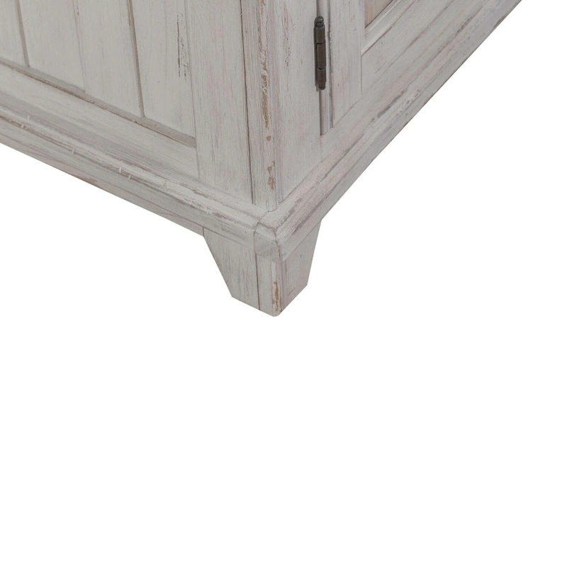 River Place Riverstone White & Tobacco Accent Cabinet
