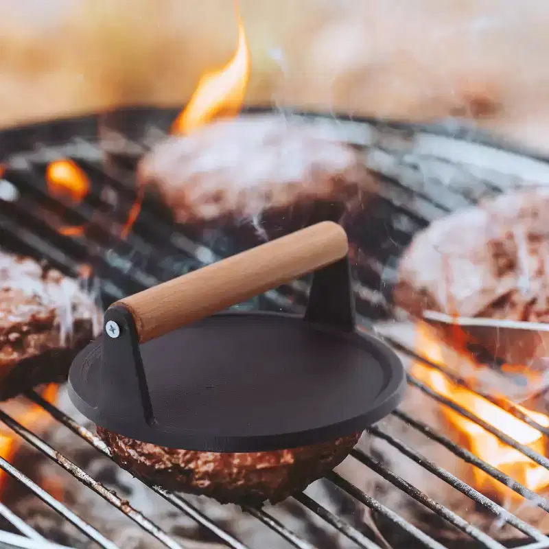 MegaChef 7.5 Inch Round Heavy Duty Cast Iron Grill Press