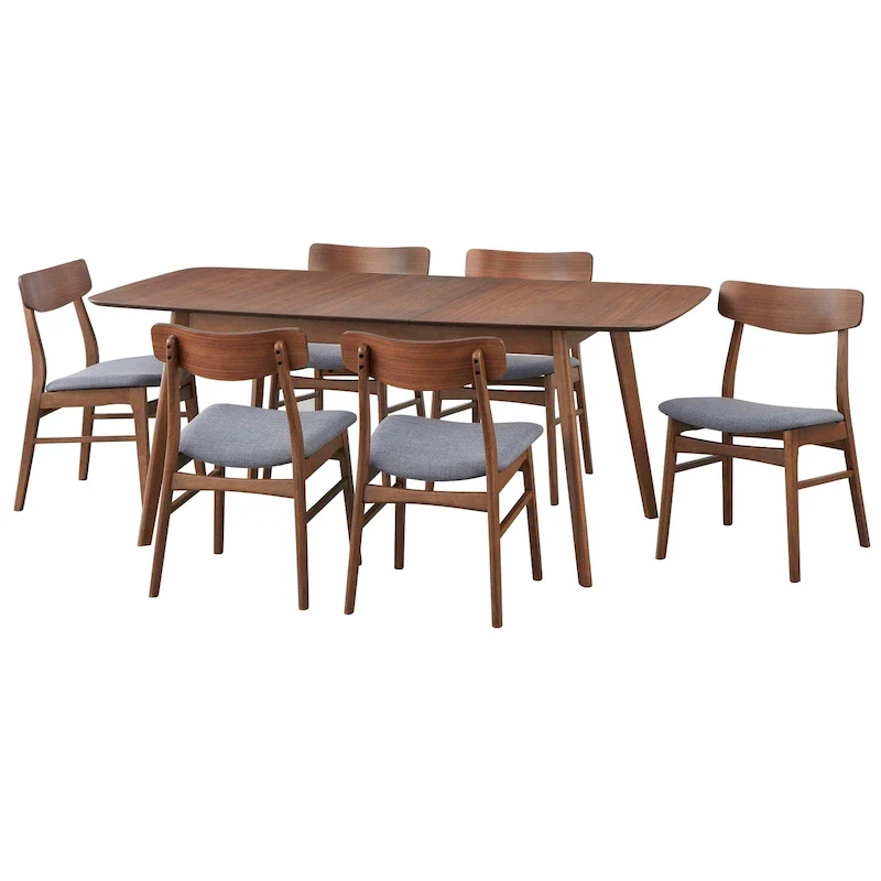 Simple Living Wave 7-piece Butterfly-Leaf Dining Set
