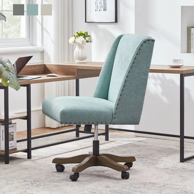 Huimo Home Office Desk Chair with Wheels, 360 Swivel